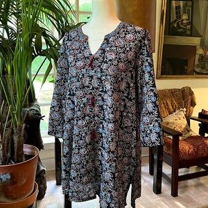 April Cornell Size Medium Cotton Tunic Top